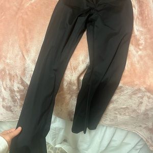 amazon flare leggings crossover waist